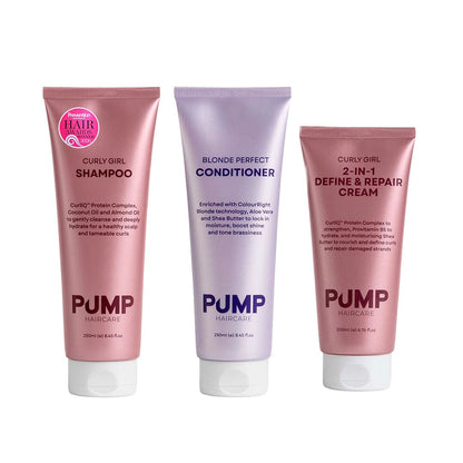 Curly Girl Shampoo, Blonde Perfect Conditioner, Curly Girl 2-in-1 Define &amp; Repair Cream Bundle