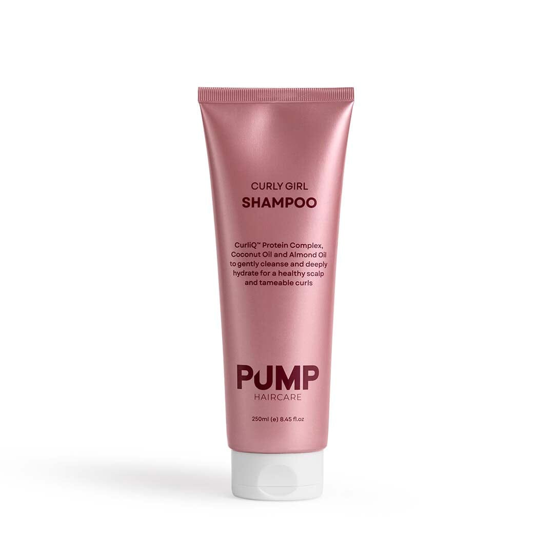 Pink shampoo tube labeled &