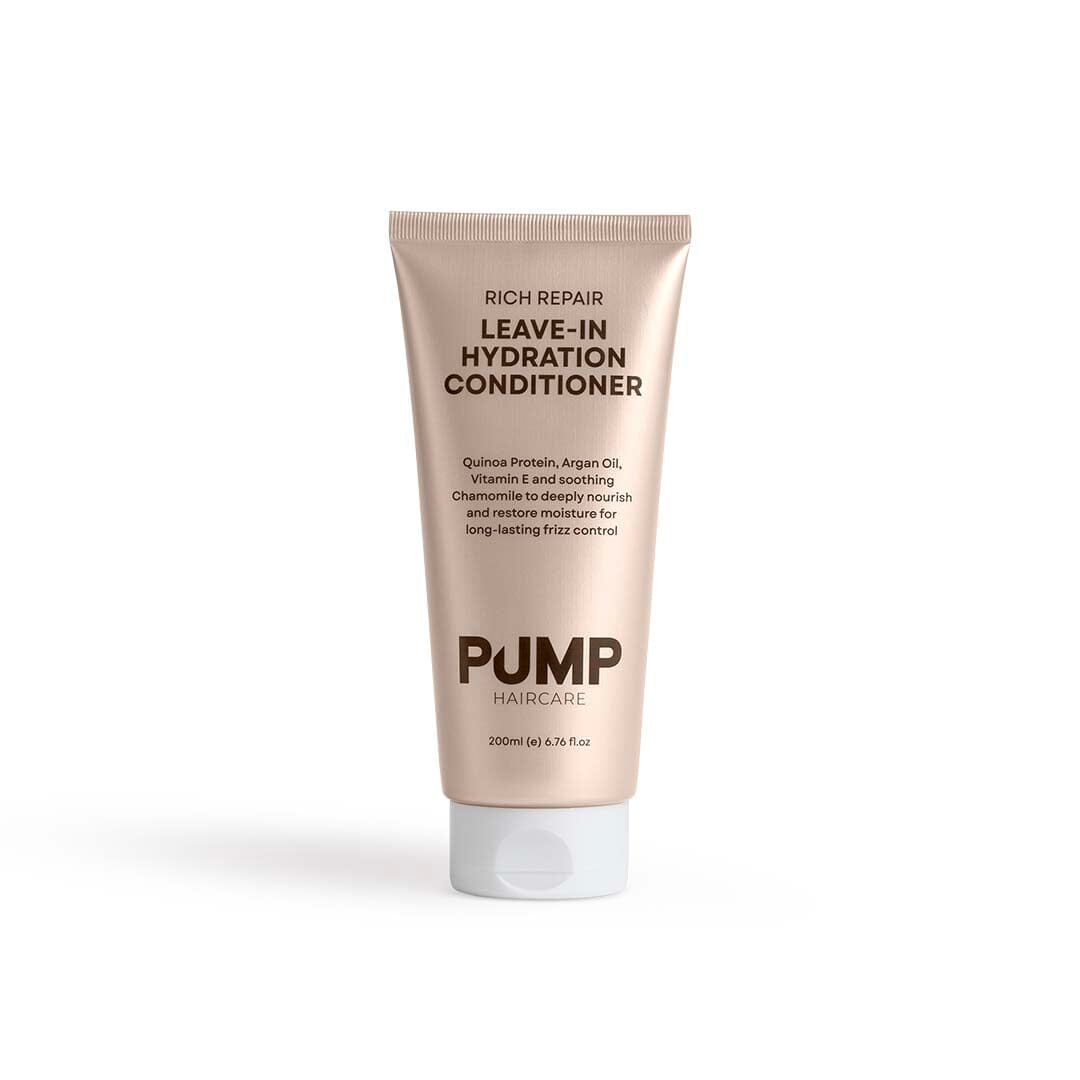 Tube of Rich Repair Leave-In Hydration Conditioner by Pump Haircare on a white background