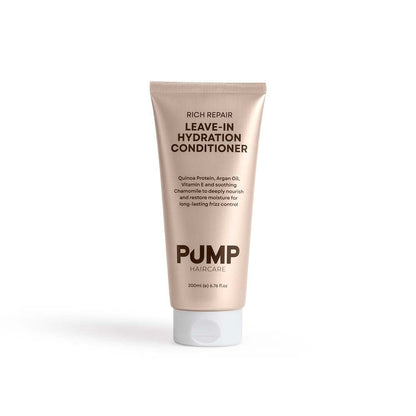 Tube of Rich Repair Leave-In Hydration Conditioner by Pump Haircare on a white background