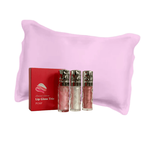 Lip Gloss + Silk Pillowcase